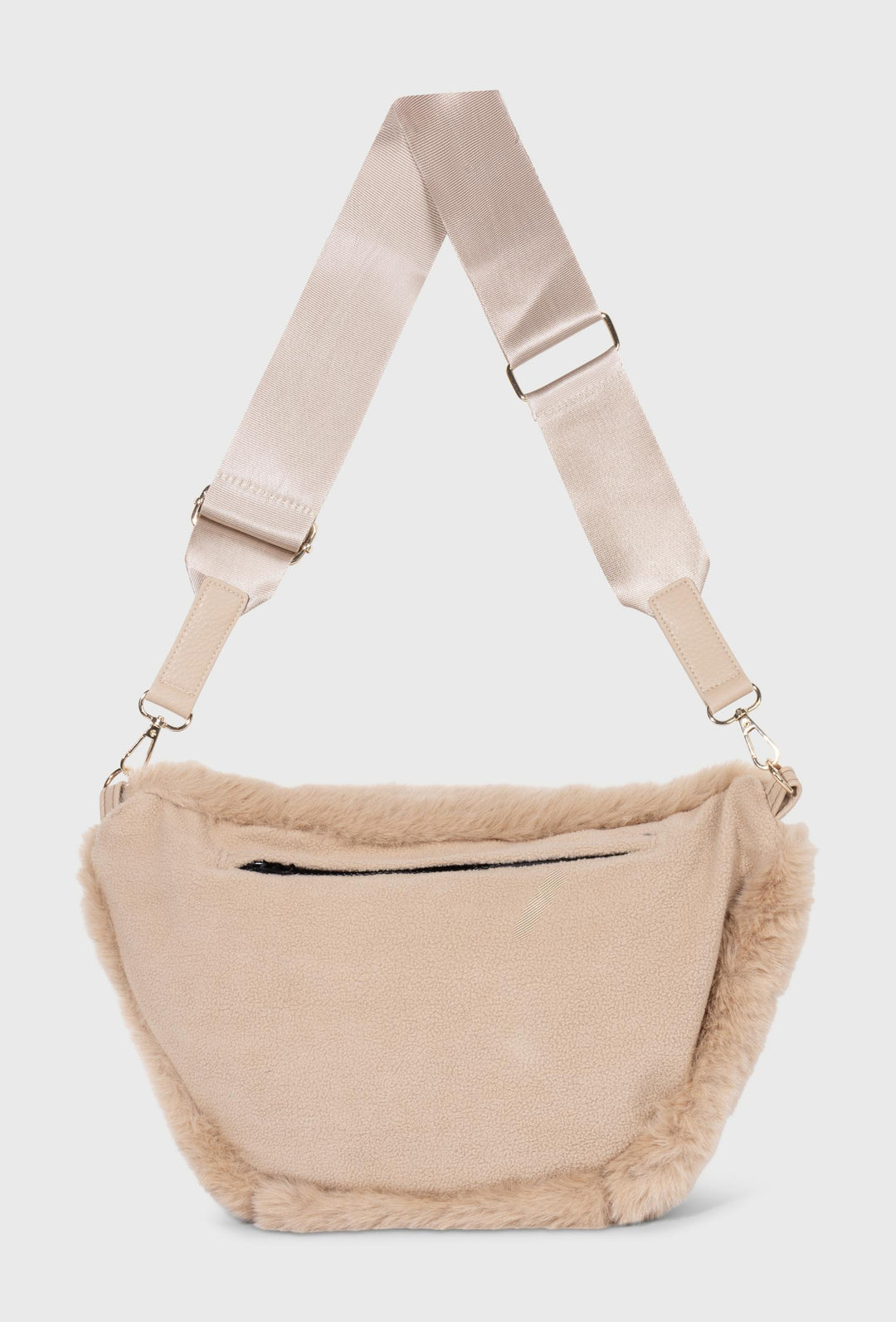 Torebka 10DAYS typu crossbody z futrzanym wykończeniem