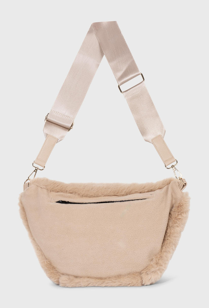 Torebka 10DAYS typu crossbody z futrzanym wykończeniem