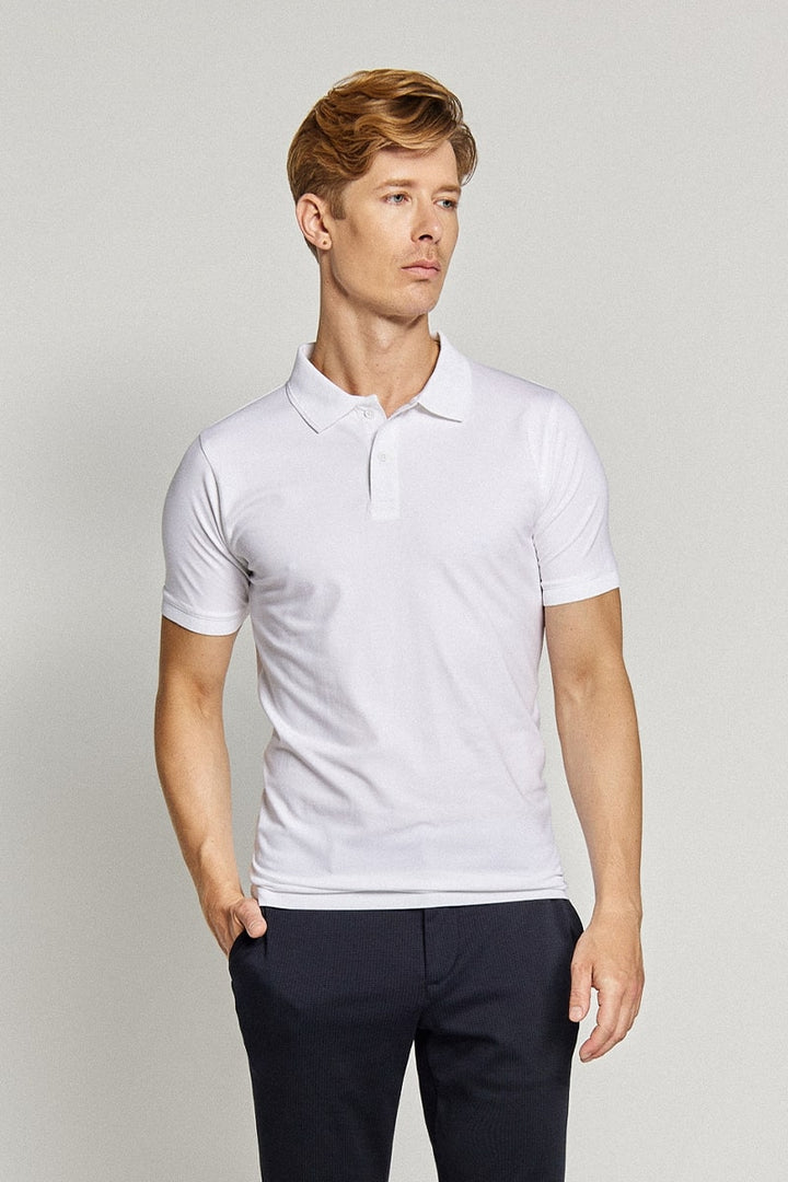 Polo 1/2 z bawełny pima cotton