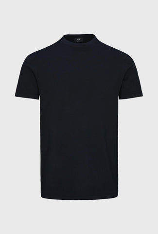 Ciemnogranatowy t-shirt premium o dopasowanym fasonie dzianinowym