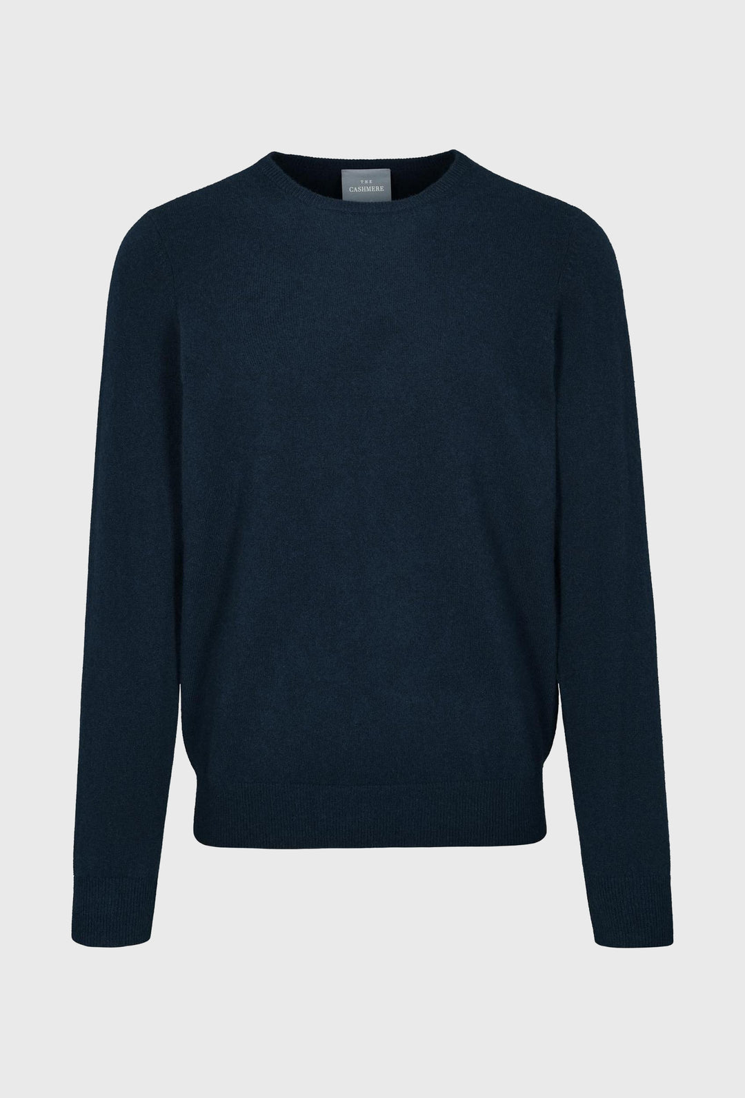 Granatowy sweter o gładkim codziennym kroju