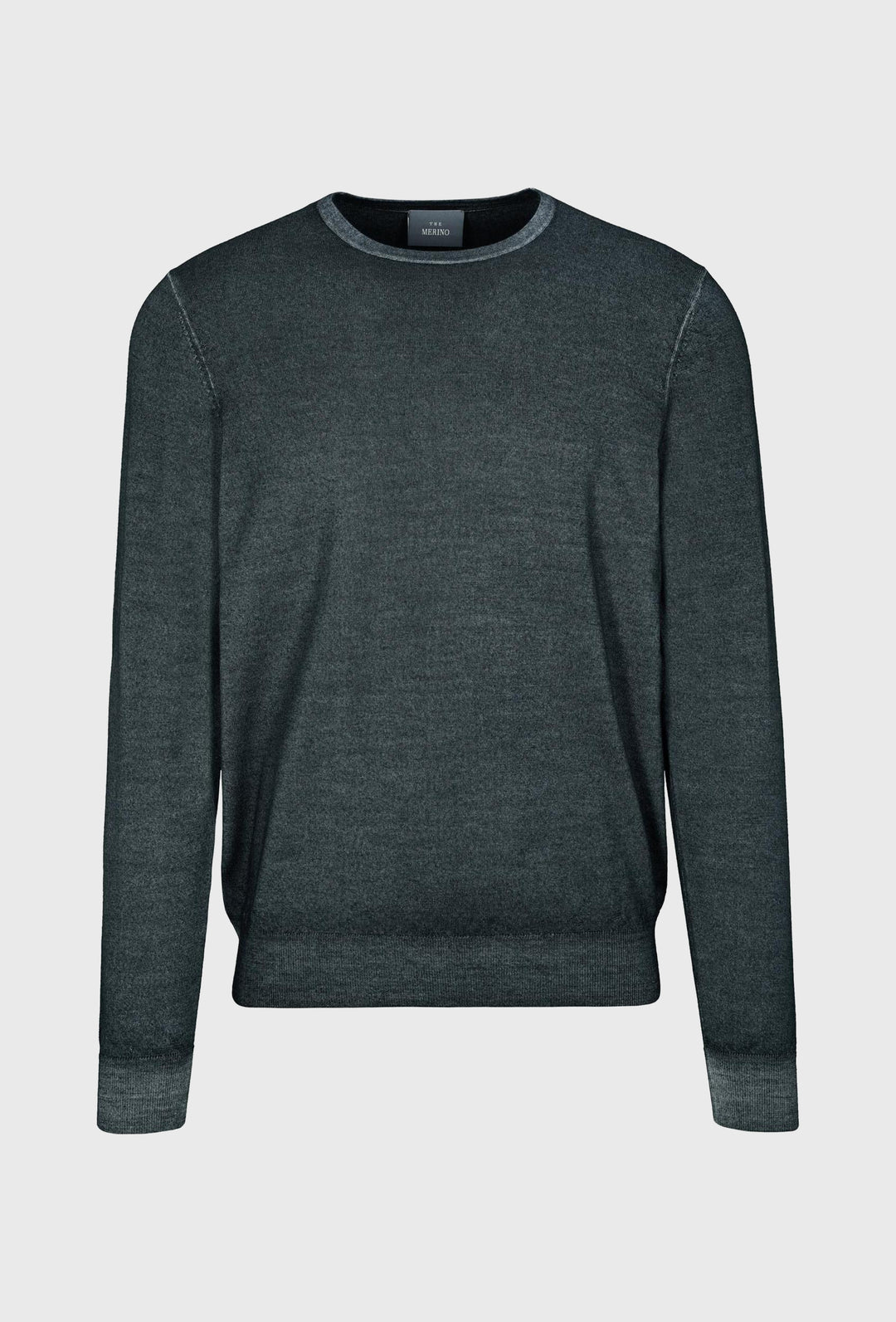 Grafitowy sweter z gładkiej dzianiny miejskiej
