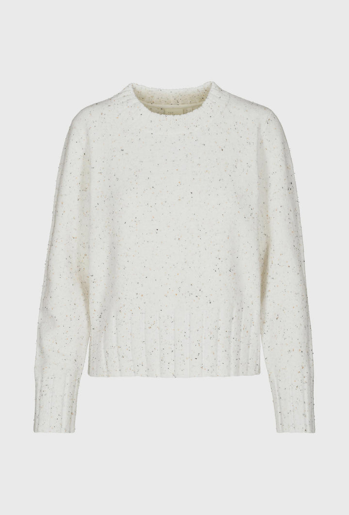 Sweter w kolorze ecru z delikatnym melanżowym efektem