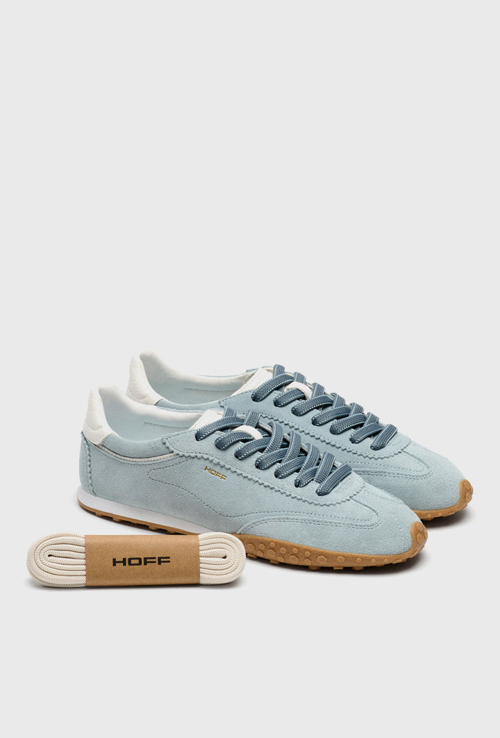 Błękitne sneakersy zamszowe