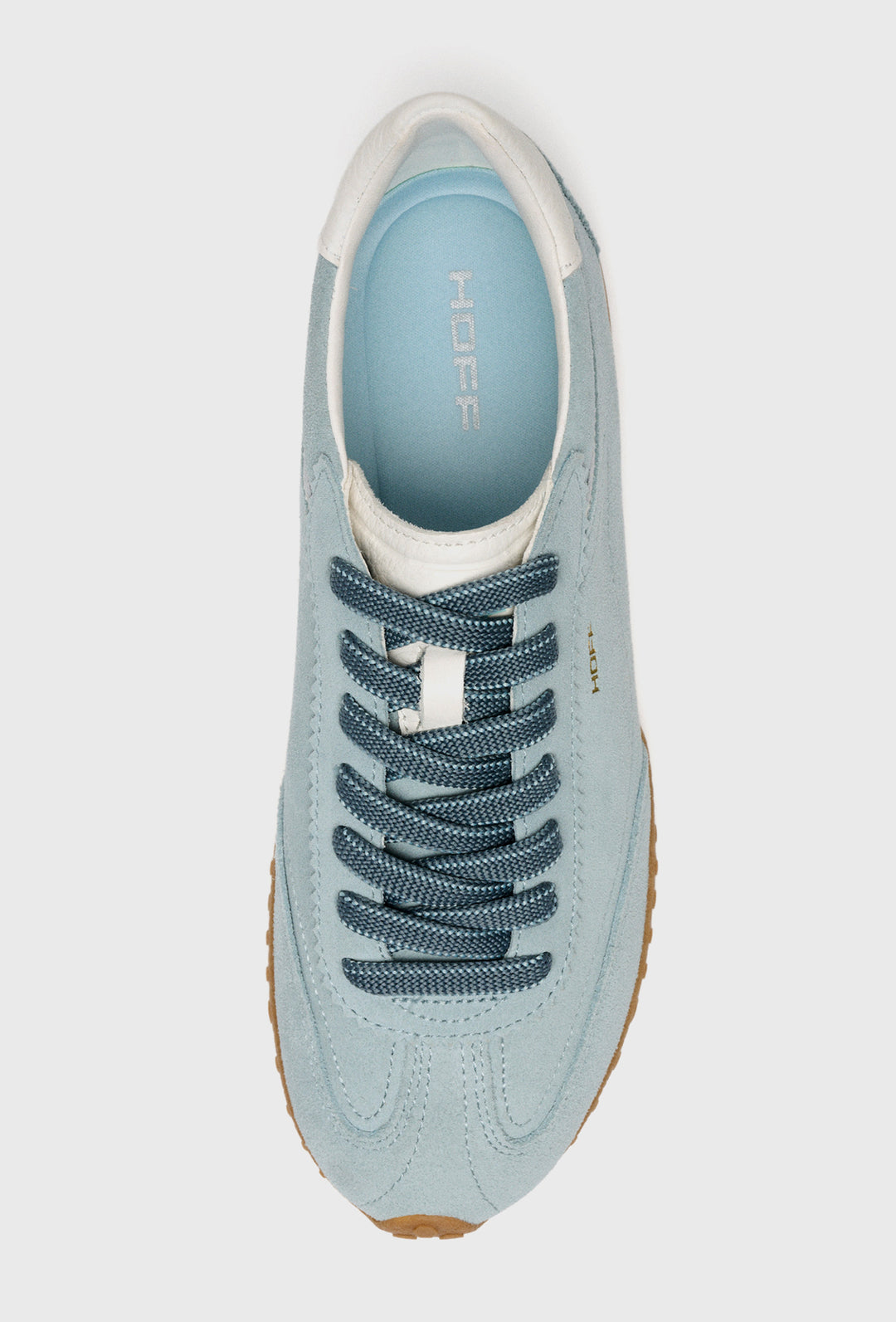 Błękitne sneakersy zamszowe