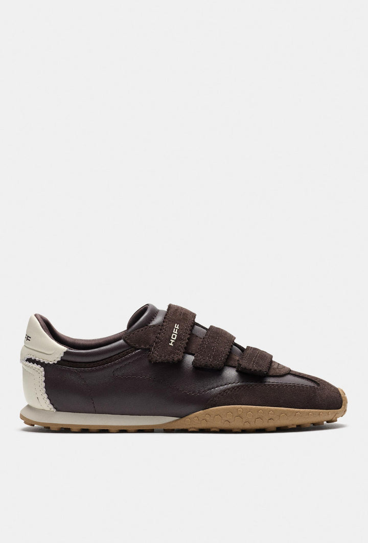 Brązowe sneakersy z zapięciem na rzepy HOFF