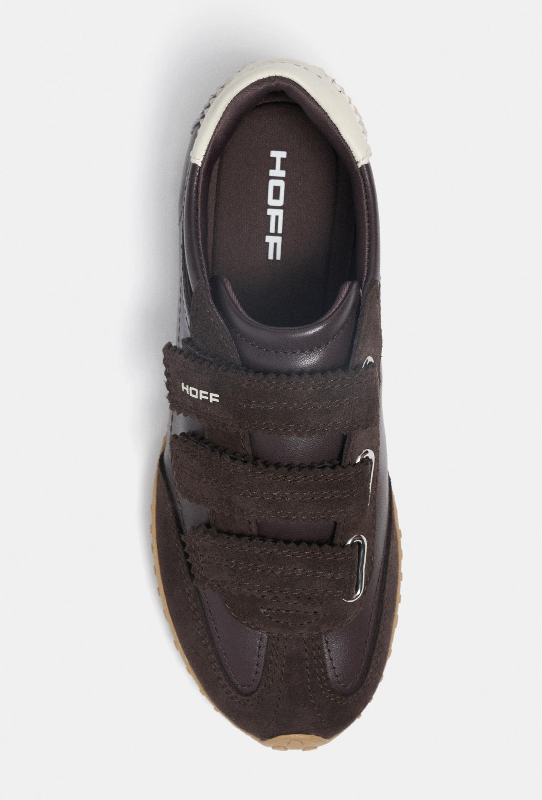 Brązowe sneakersy z zapięciem na rzepy HOFF