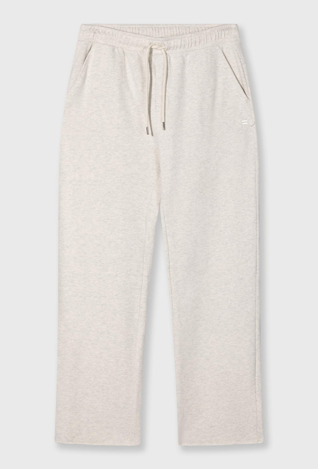 Spodnie dresowe z lekko rozszerzaną nogawką w kolorze ecru