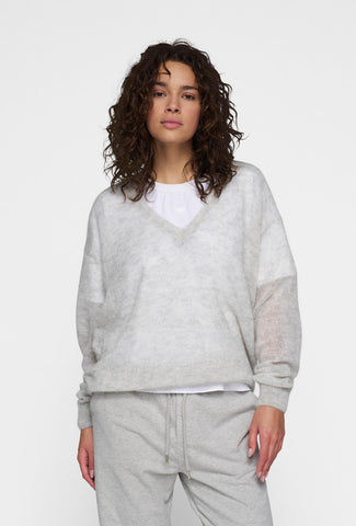 Cienki sweter z mieszanki wełny alpaka i merino