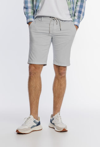 Jasnoszare bermudy męskie Alberto z regulowanym sznurkiem