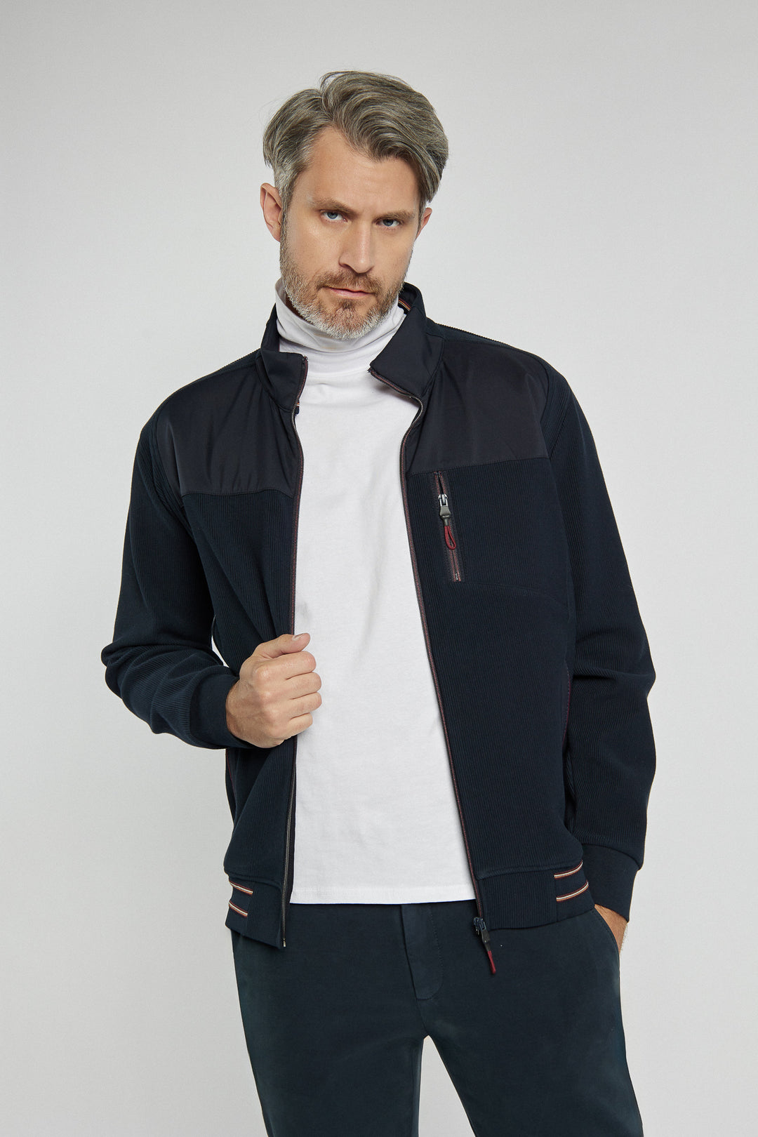 Męska kurtka Campione granatowa zapinana na zamek