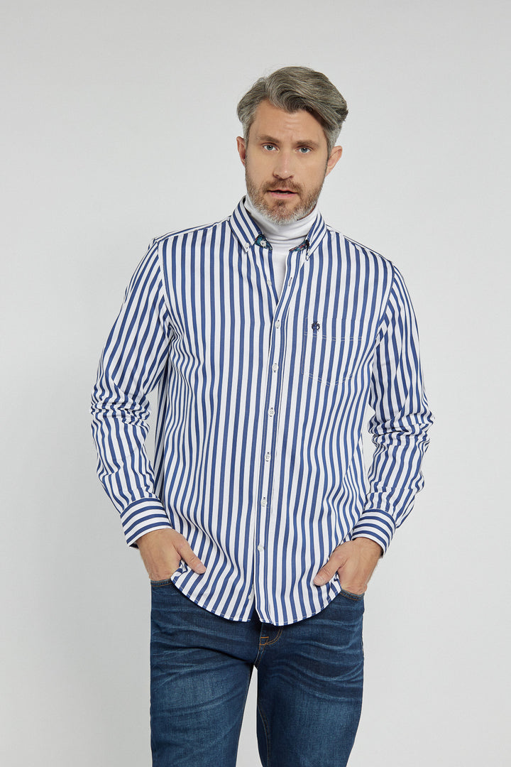 Koszula męska Campione Modern Fit w granatowe pasy