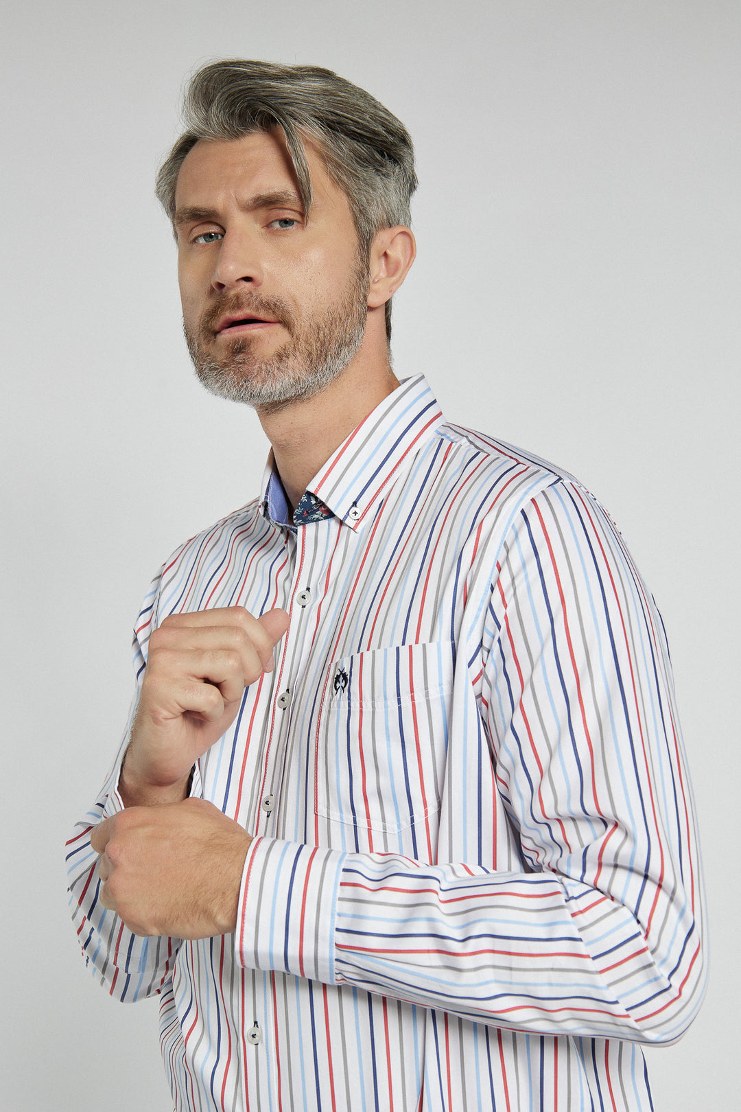 Koszula męska Campione Modern Fit w kolorowe pasy