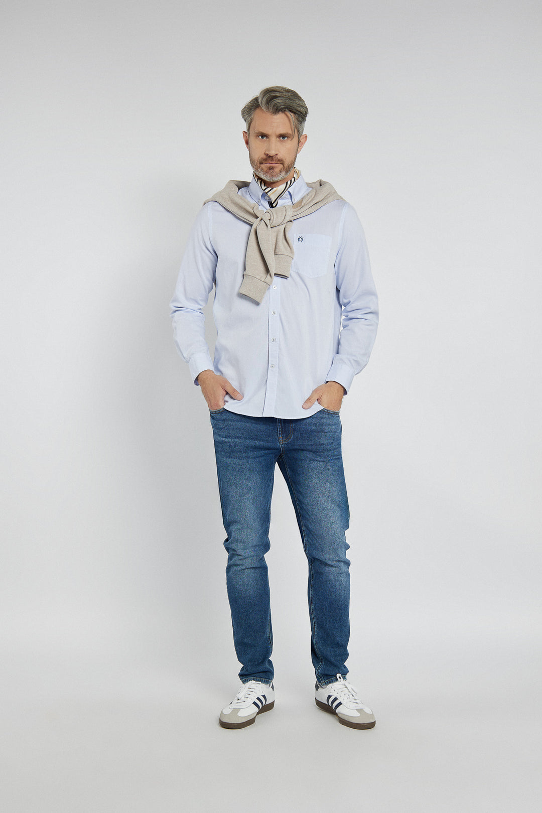 Męska koszula Campione błękitna Modern Fit