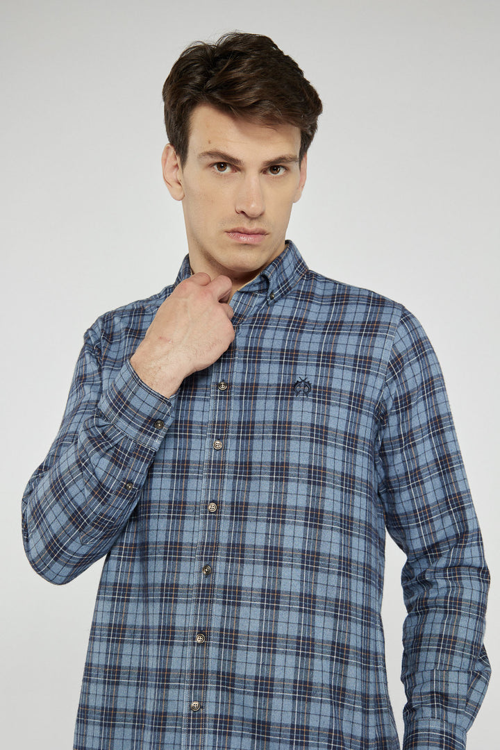 Koszula męska Campione Modern Fit w niebieską kratę