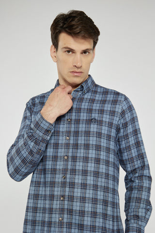 Koszula męska Campione Modern Fit w niebieską kratę