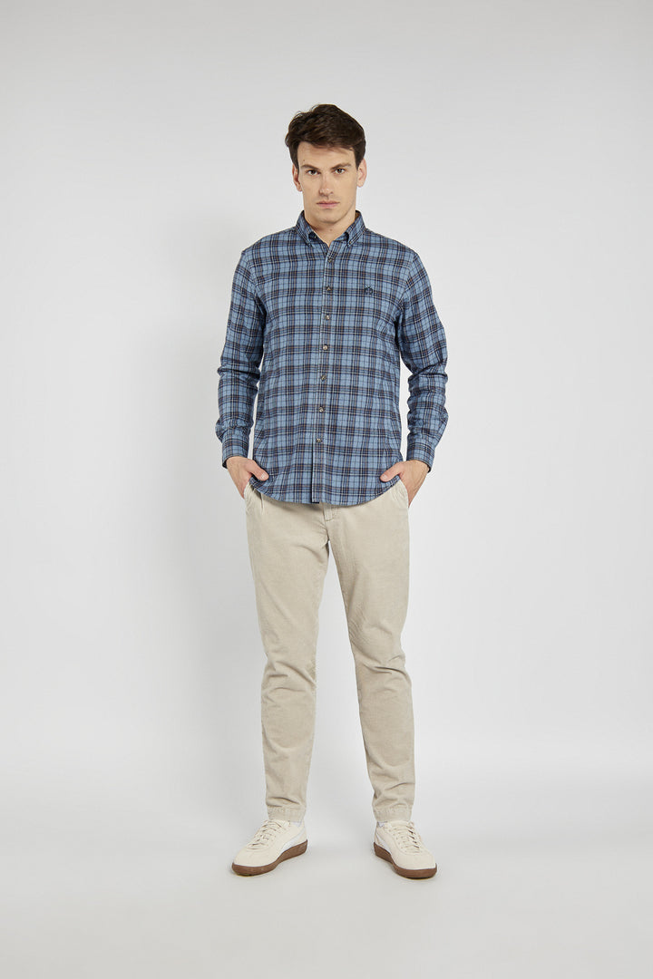 Koszula męska Campione Modern Fit w niebieską kratę