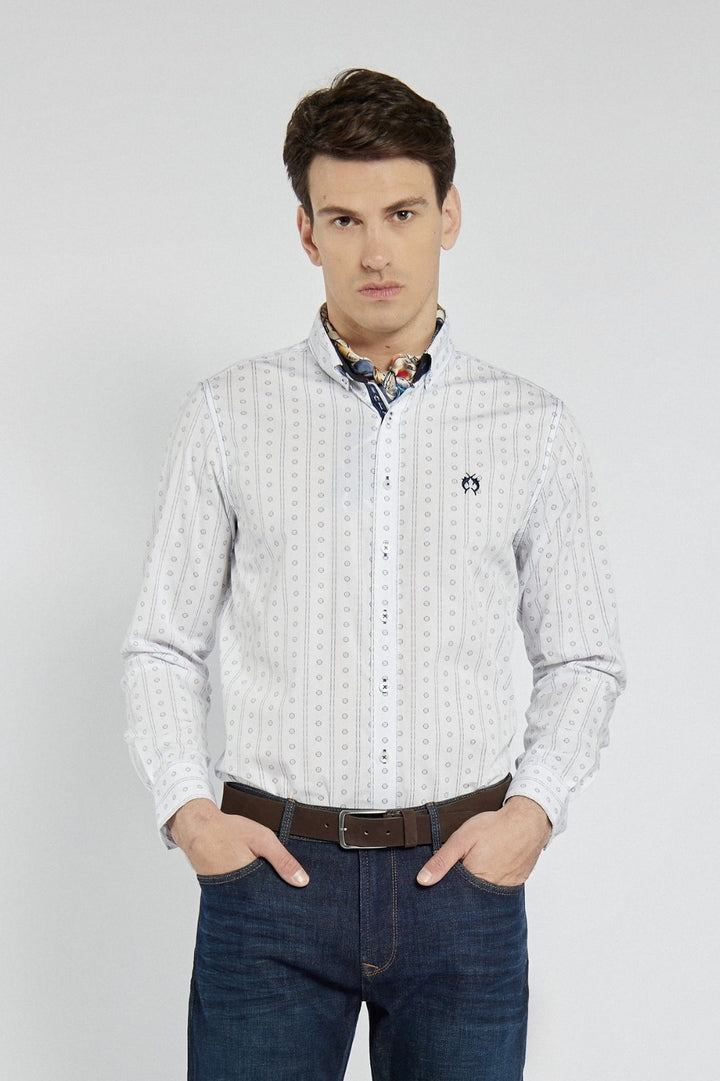 Koszula męska Campione Modern Fit w drobne wzory