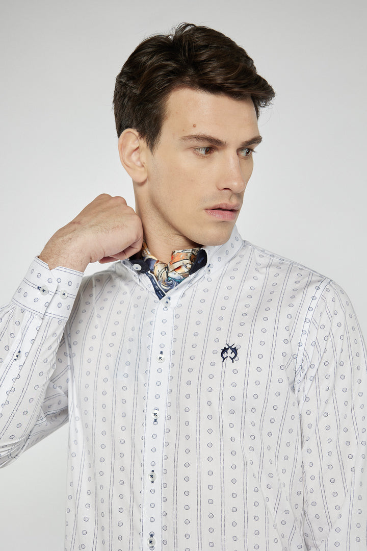 Koszula męska Campione Modern Fit w drobne wzory