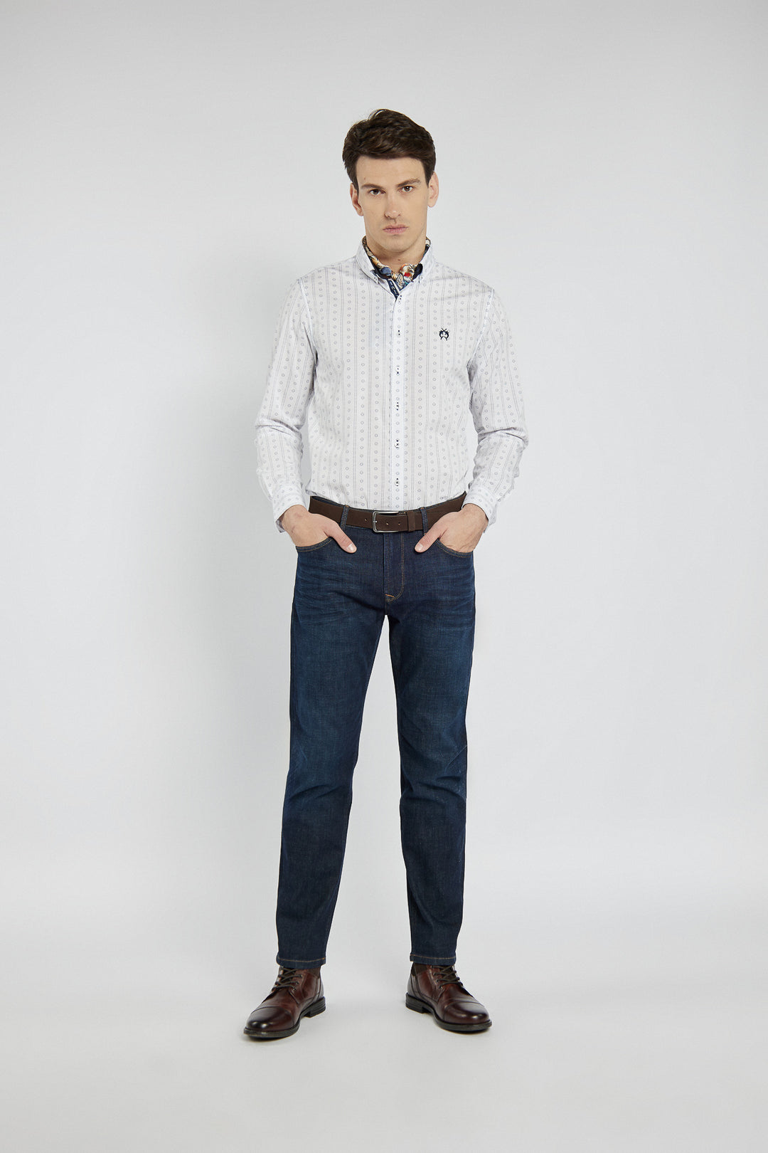 Koszula męska Campione Modern Fit w drobne wzory