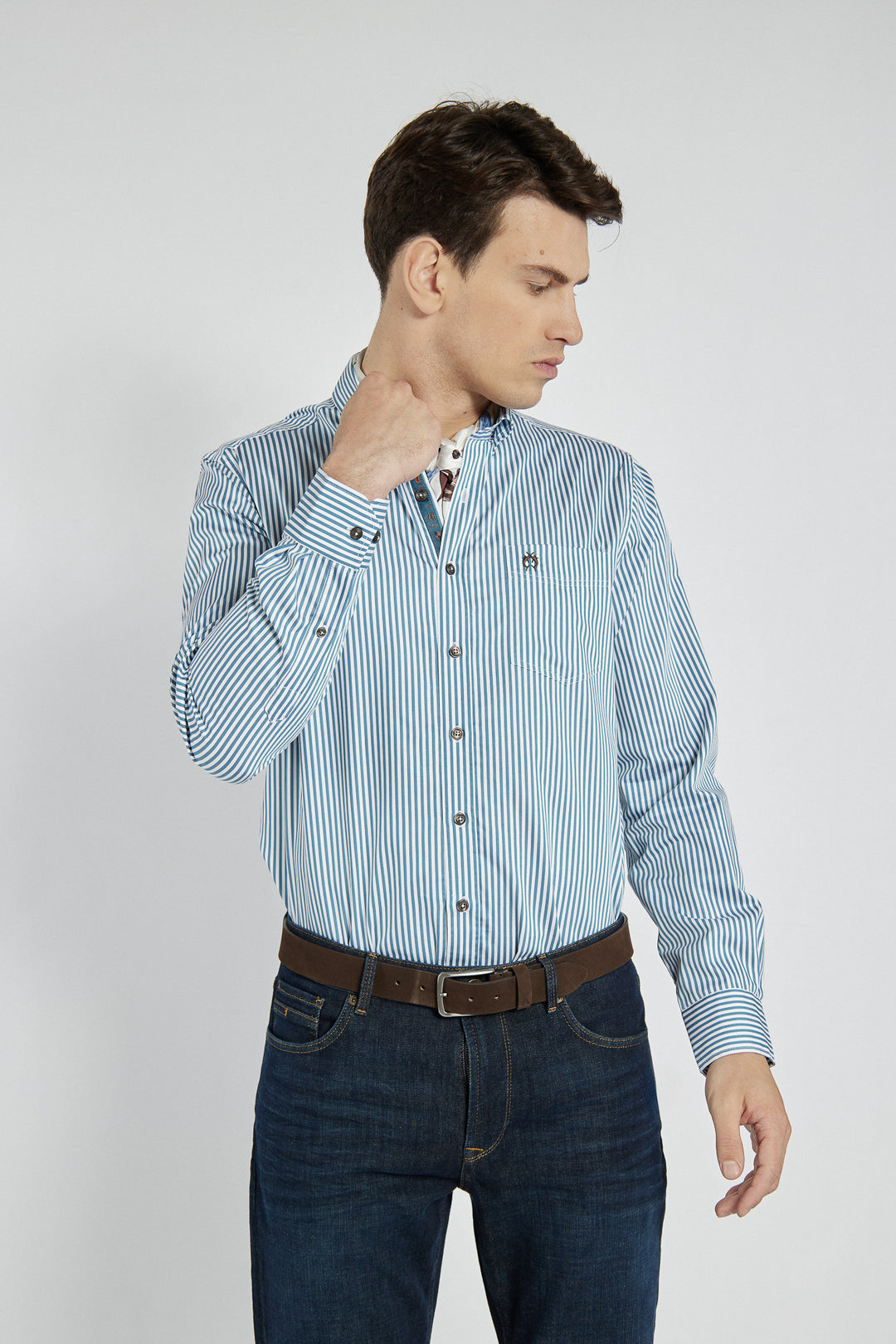Koszula męska Campione Modern Fit w niebieskie paski