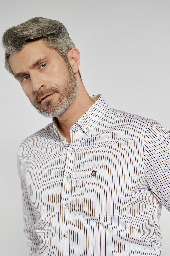 Męska koszula Campione Modern Fit w paski wielokolorowe