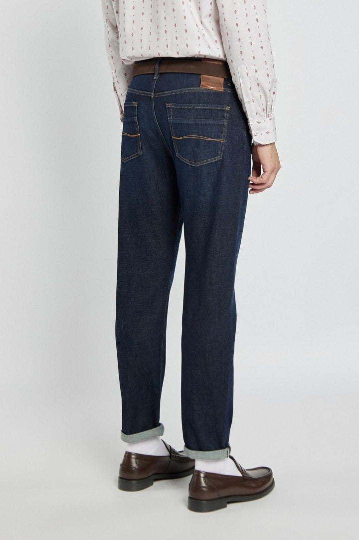 Męskie spodnie Campione jeansowe granatowe Regular Fit