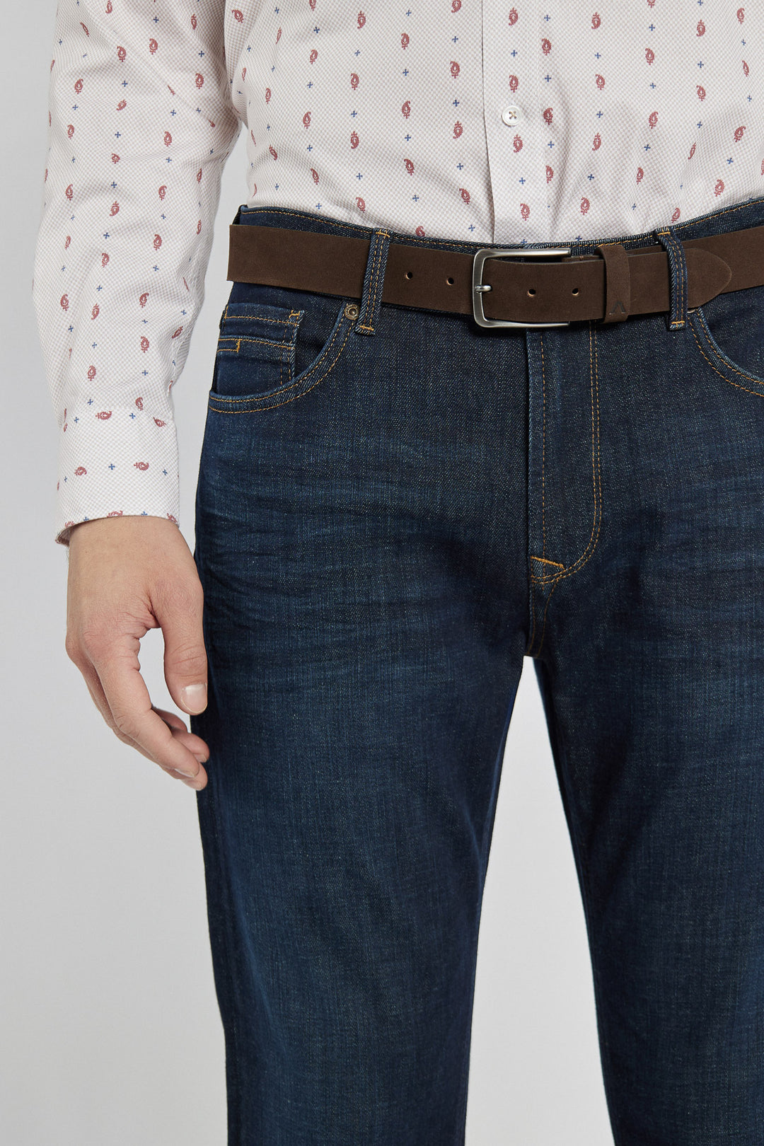 Męskie spodnie Campione jeansowe granatowe Regular Fit