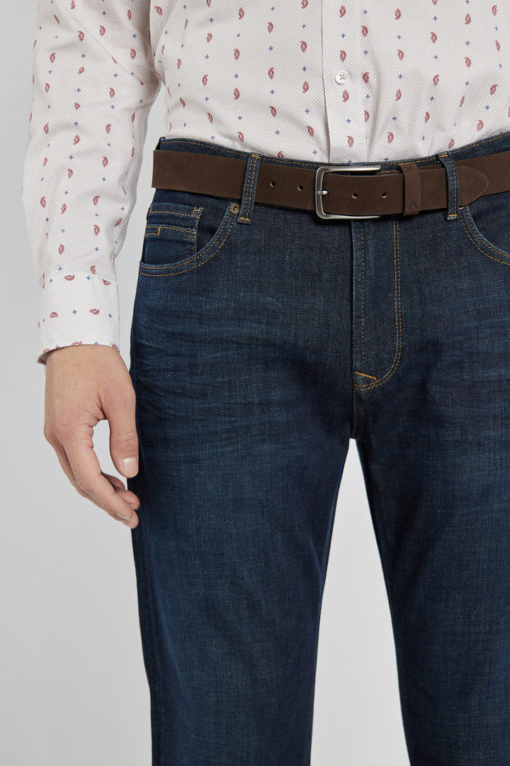 Męskie spodnie Campione jeansowe granatowe Regular Fit
