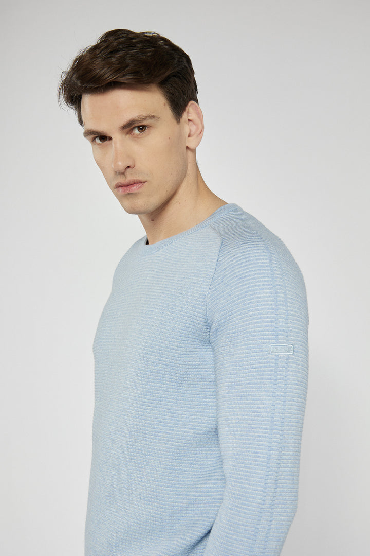 Sweter męski Campione w odcieniu jasnego błękitu
