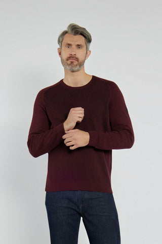 Męski sweter Campione bordowy melanżowy