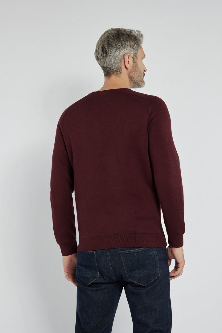 Męski sweter Campione bordowy melanżowy
