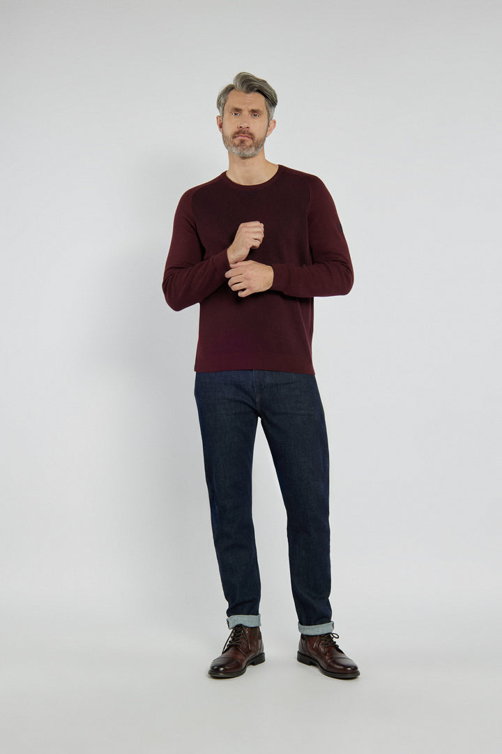 Męski sweter Campione bordowy melanżowy