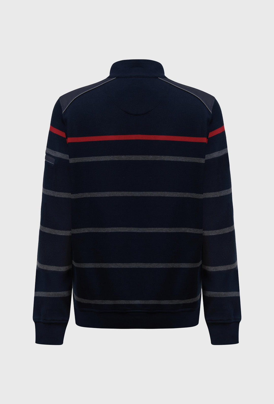 Męski sweter Campione w paski z zamkiem