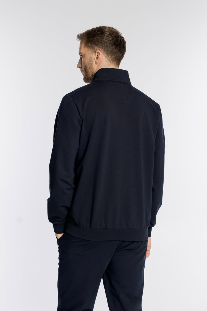 Męska granatowa bluza Campione rozpinana ze stójką