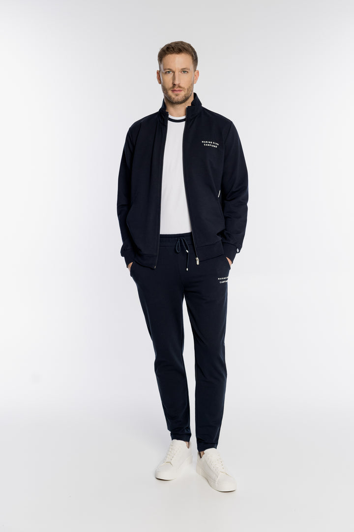 Męska granatowa bluza Campione rozpinana ze stójką