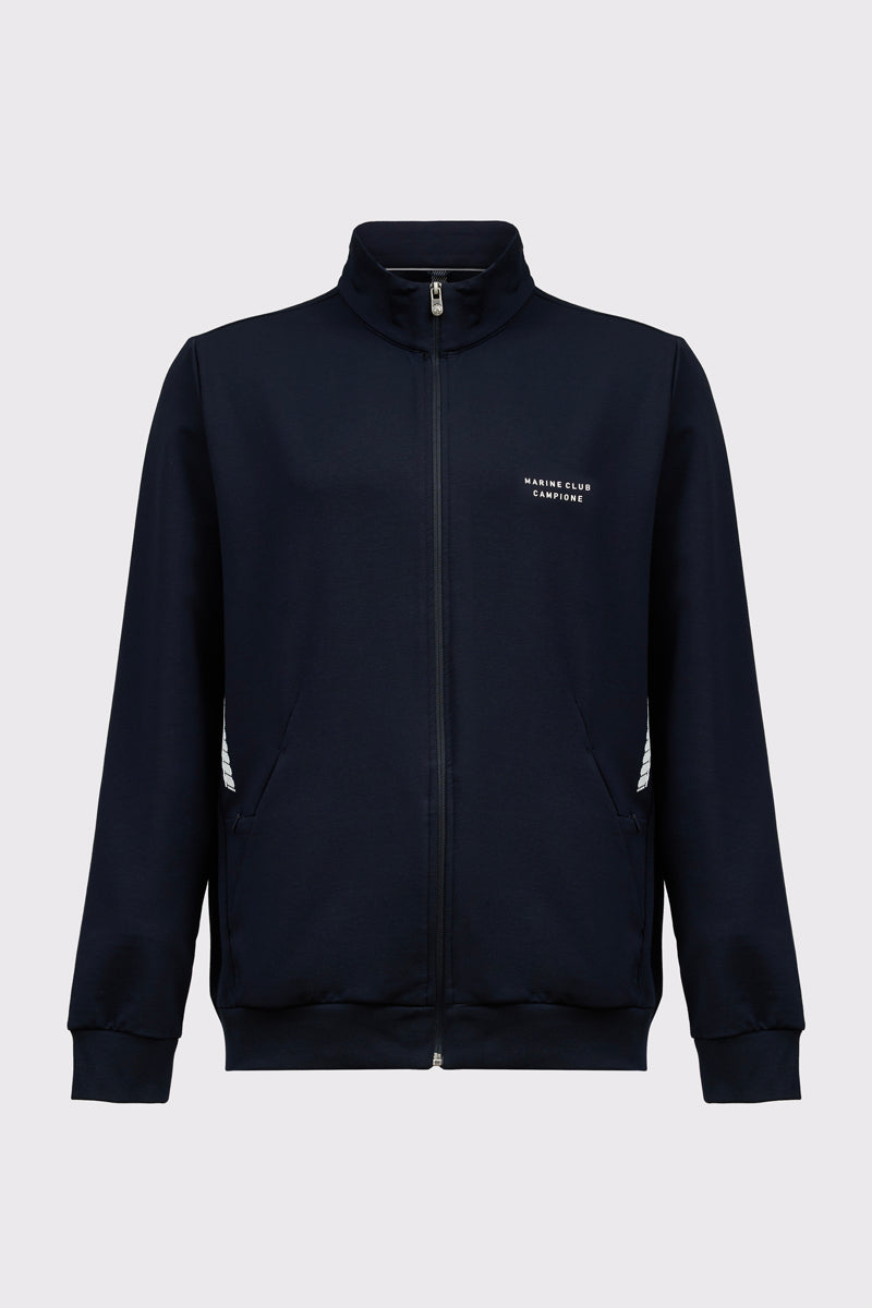 Męska granatowa bluza Campione rozpinana ze stójką