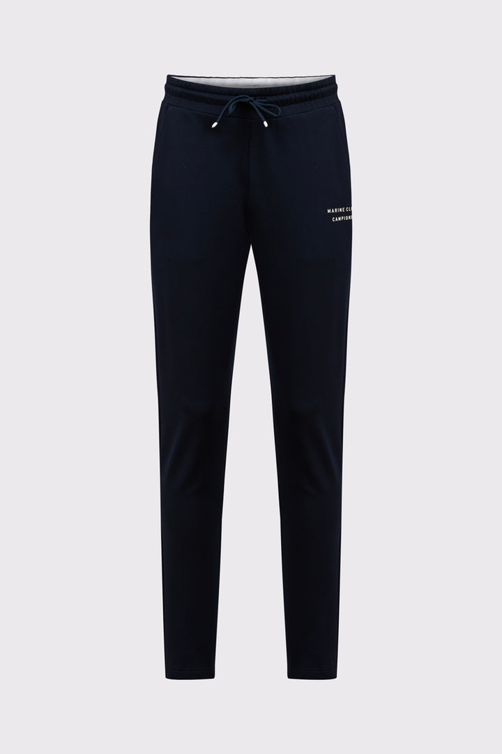 Granatowe męskie spodnie dresowe z logo Campione