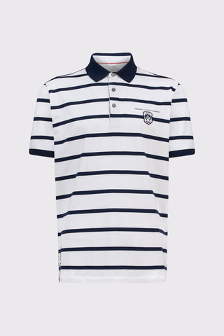 Koszulka polo męska w marynistycznym stylu - BIG SIZE