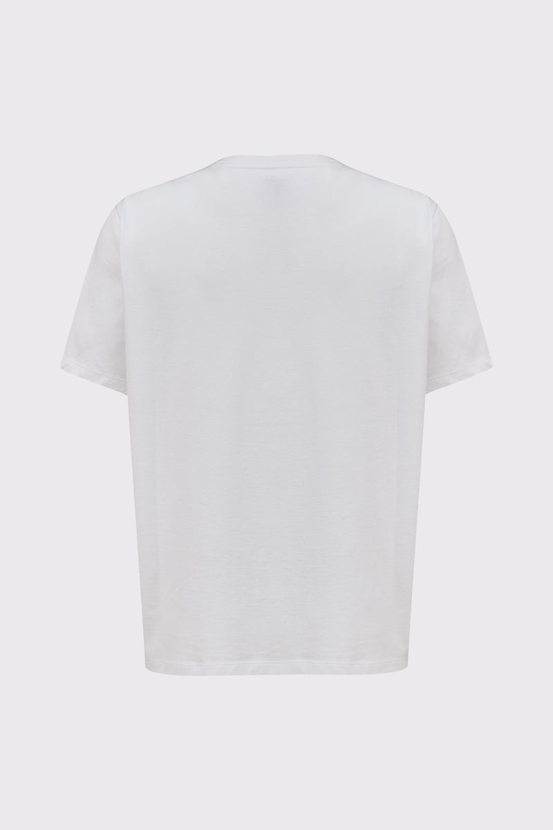 Biały męski T-shirt Campione z marynistycznym nadrukiem