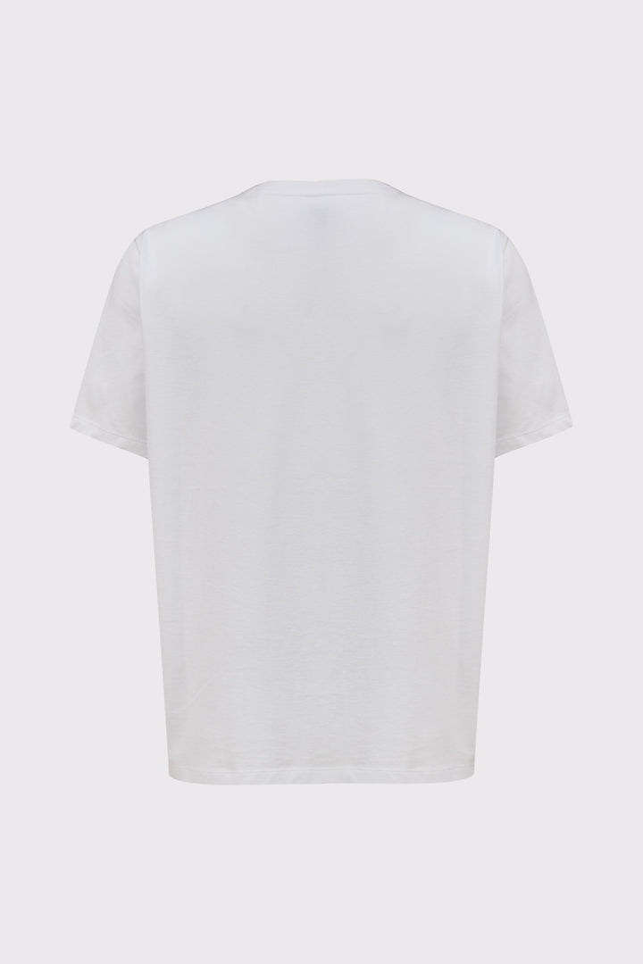 Biały męski T-shirt Campione z marynistycznym nadrukiem