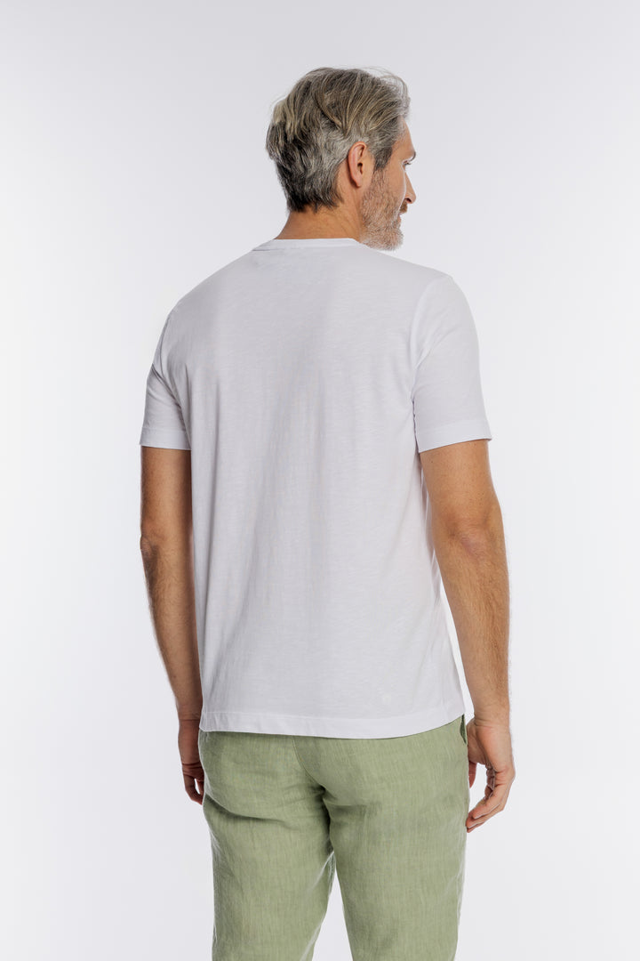 Biały męski T-shirt Campione z graficznym nadrukiem