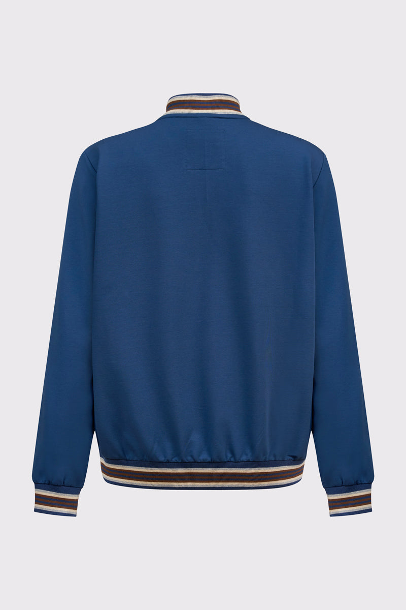 Męska niebieska bluza Campione zapinana na suwak