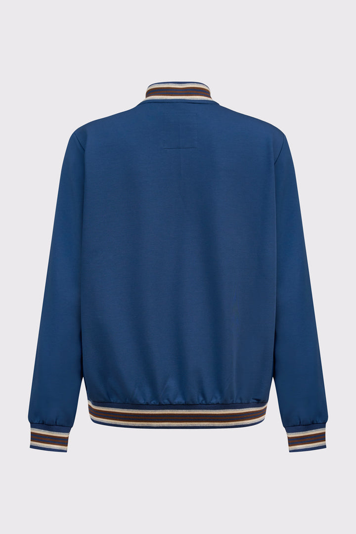 Męska niebieska bluza Campione zapinana na suwak