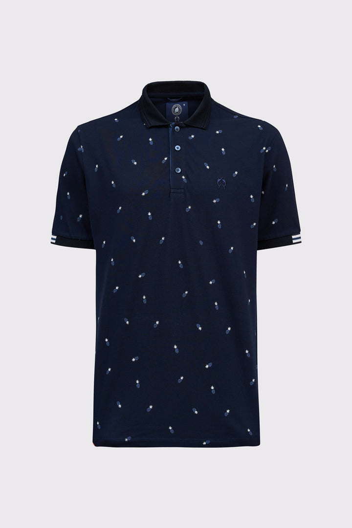Koszulka polo męska w granatowym kolorze - BIG SIZE