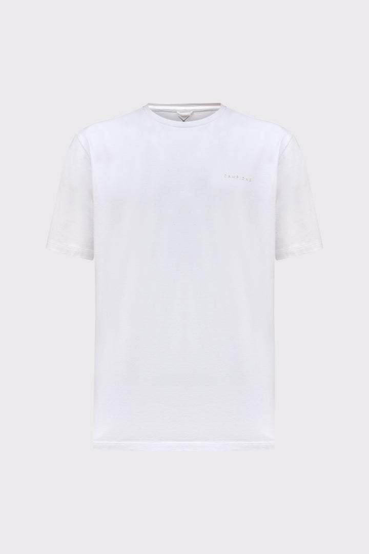 Klasyczny biały t-shirt męski z subtelnym logo