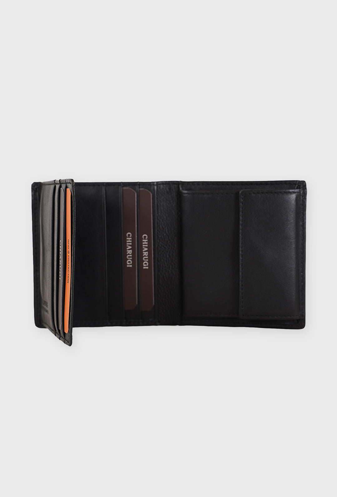 Klasyczny Bifold, Gładka Czerń, Z Sekcją Na Monety