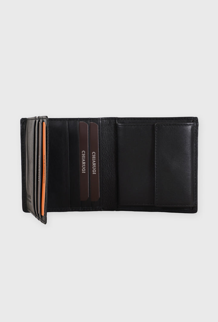 Klasyczny Bifold, Gładka Czerń, Z Sekcją Na Monety