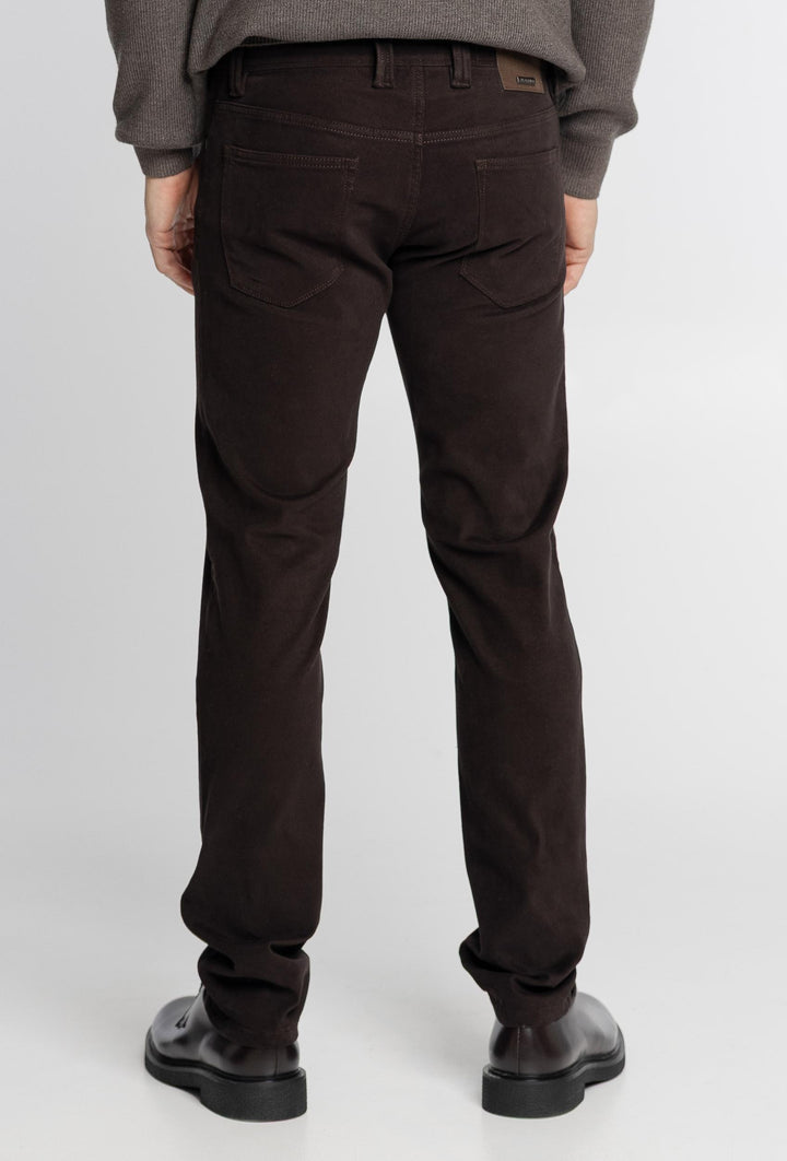 Brązowe jeansy męskie Alberto Regular Fit