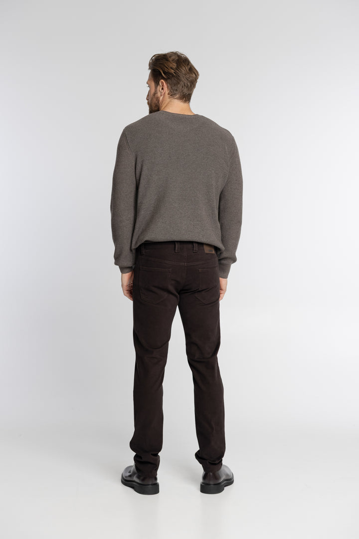 Brązowe jeansy męskie Alberto Regular Fit